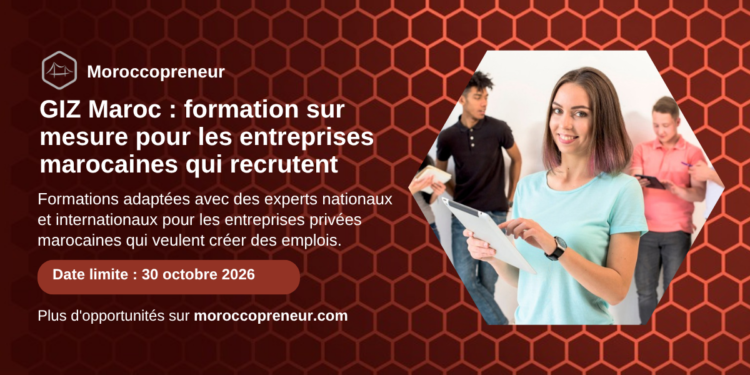 GIZ Maroc Qualification pour l'Emploi 2026, Moroccopreneur